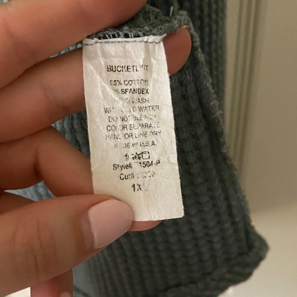 Green Vintage Wash Thermal Shacket - Picture 6 of 7